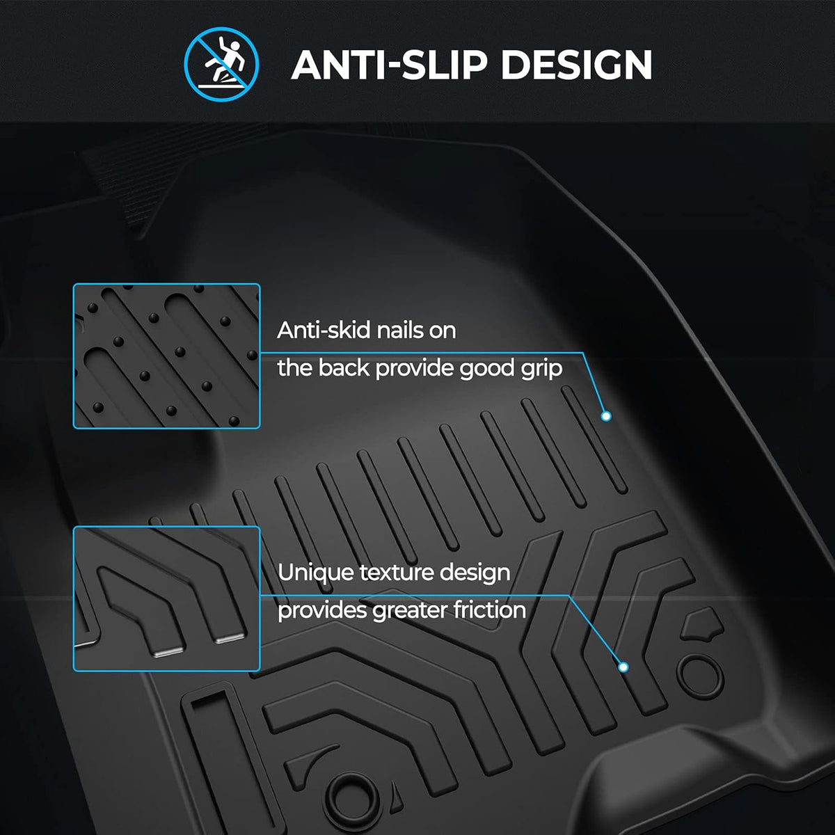 Floor Mat Liner for Crew Cab with Bucket Seat Z9456