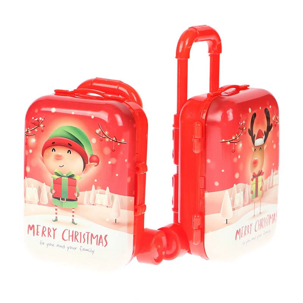 Mini Christmas Suitcase Dollhouse Decor S4750