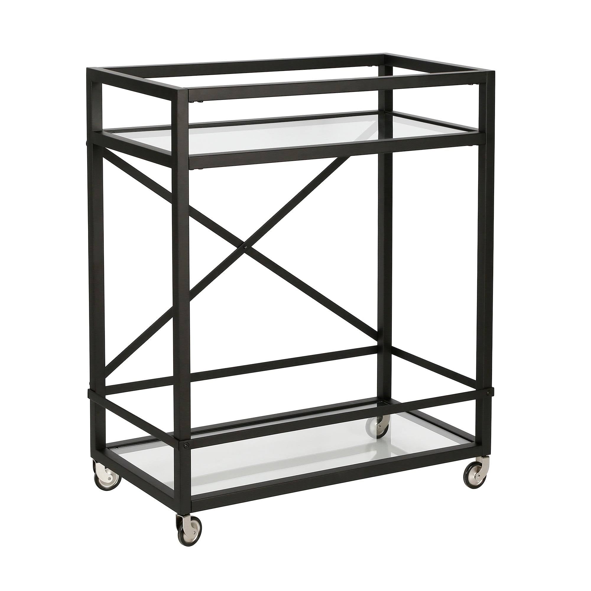 Satin Nickel Bar Cart A90920