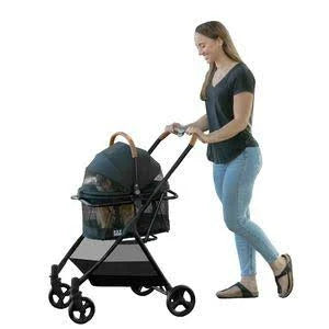 Jet Black Dog & Cat Stroller F959