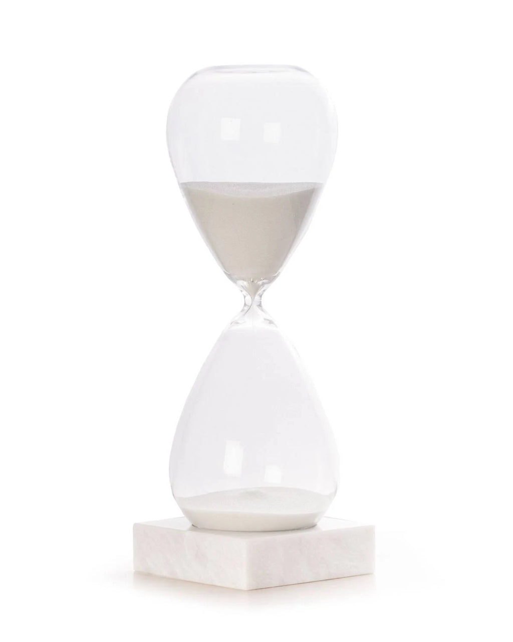 90-Minute Hourglass Sand Timer on Marble Base with White Sand G1069
