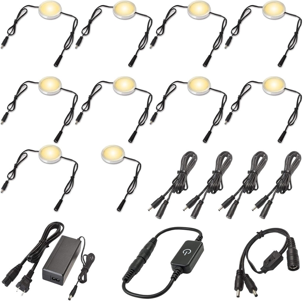Under Cabinet LED Lighting Kit, 12 Lights, Warm White B772317