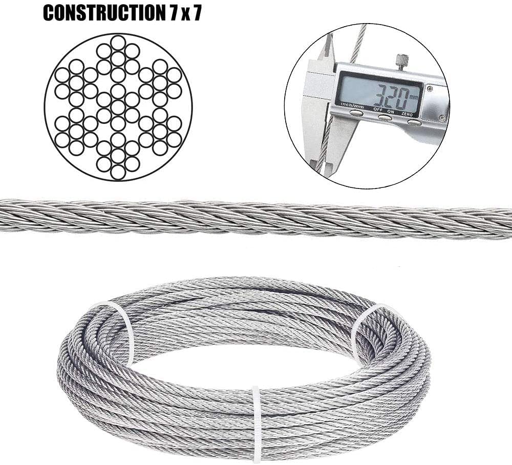 1/8 Cable Railing Kit with 400ft Stainless Steel Cable Wire X87820