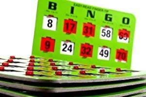 Green Bingo Heavy Duty 5 Ply Jumbo Shutter Slide Cards A48383