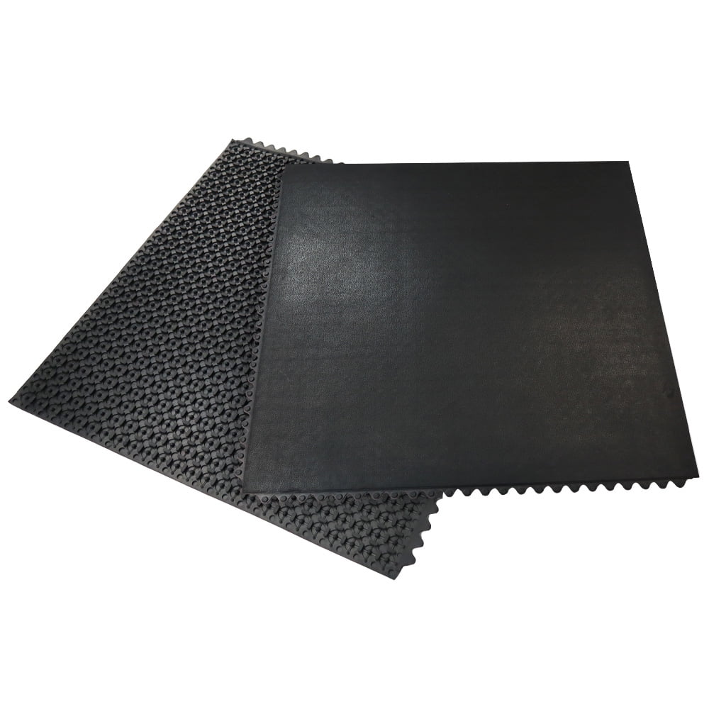 Black 12mm x 36 in x 36 in Rubber Tiles 8 Pack U810