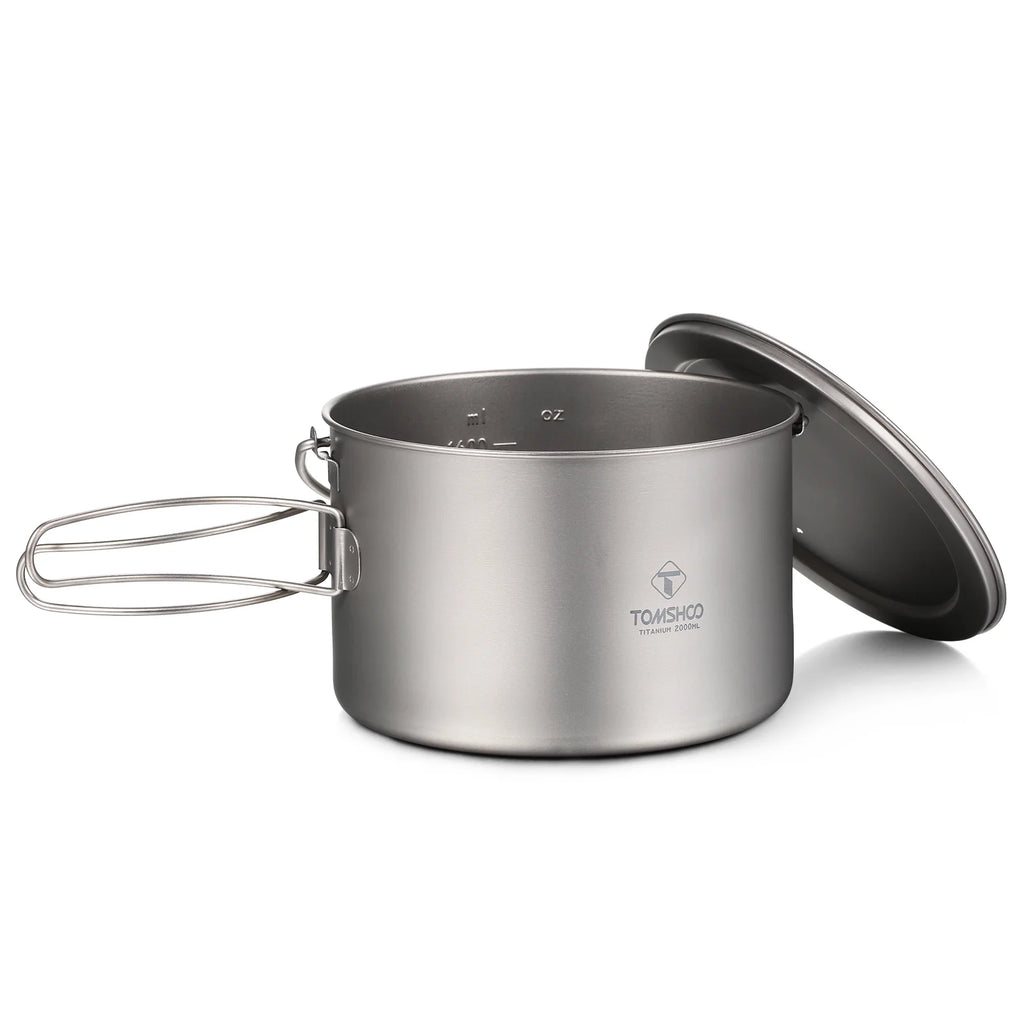 Titanium Camping Cookware with Lid Q18217