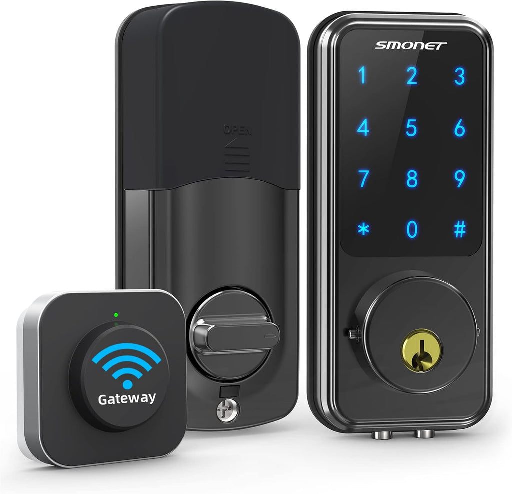Smart Door Lock Keyless Entry Deadbolt with Gateway Hub Z160142