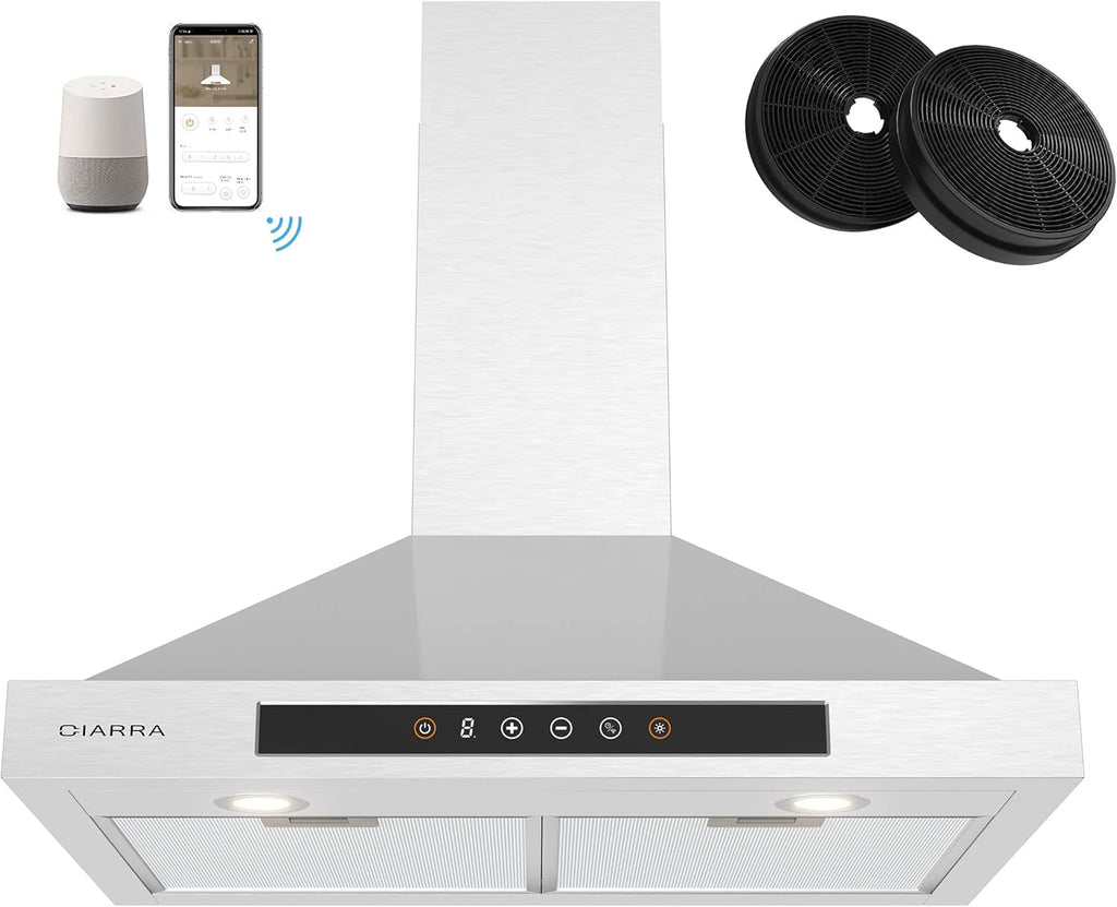 30 inch Stainless Steel Smart Range Hood with Voice Control U65389