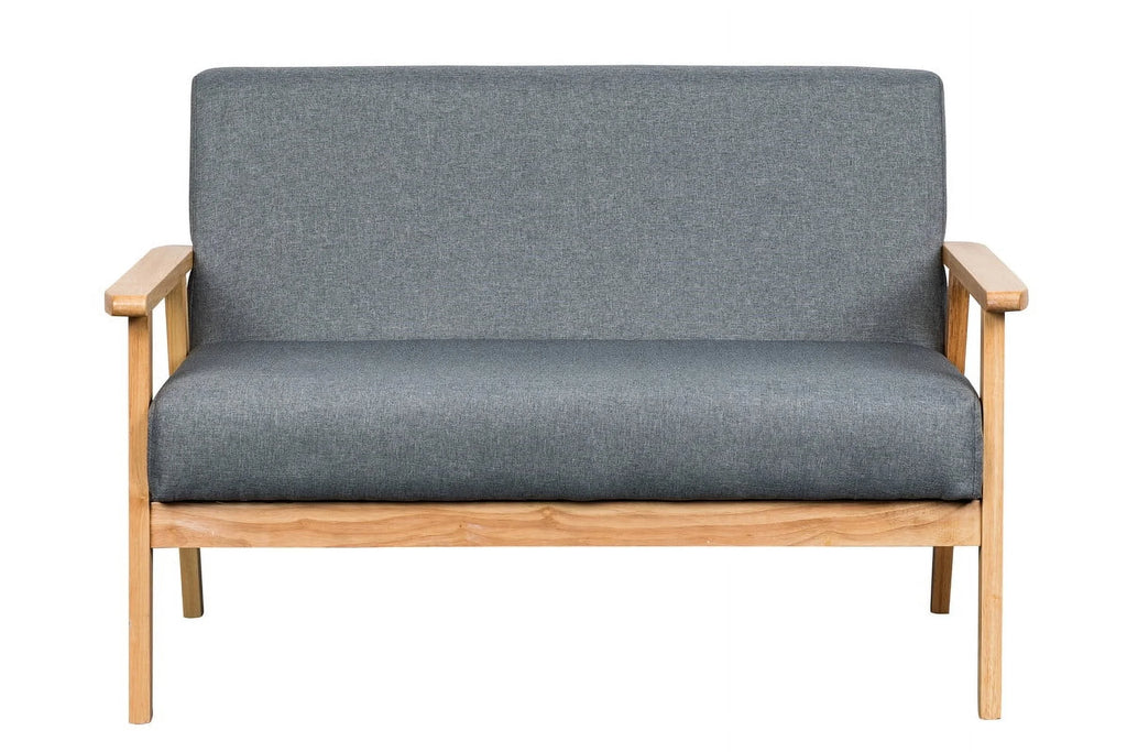 Light Gray Linen Fabric Loveseat and 2 Chair Set T8243