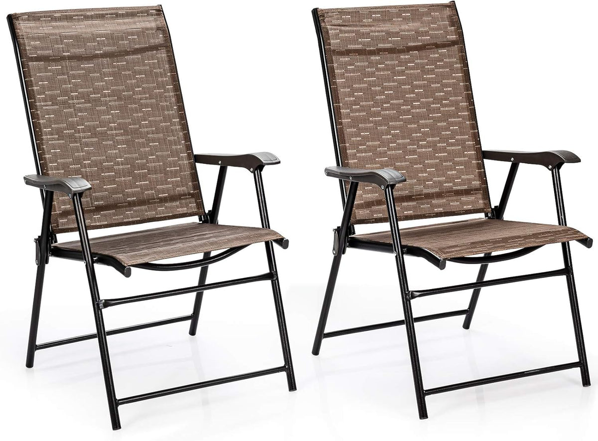 2-Pack Patio Dining Chairs with Armrest Q335