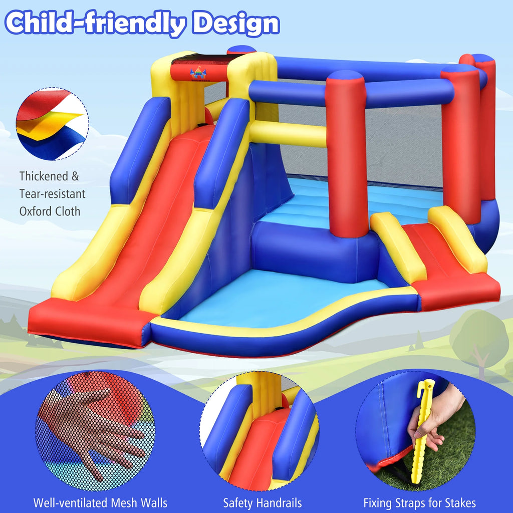 Inflatable Bouncy Castle with Double Slides N436