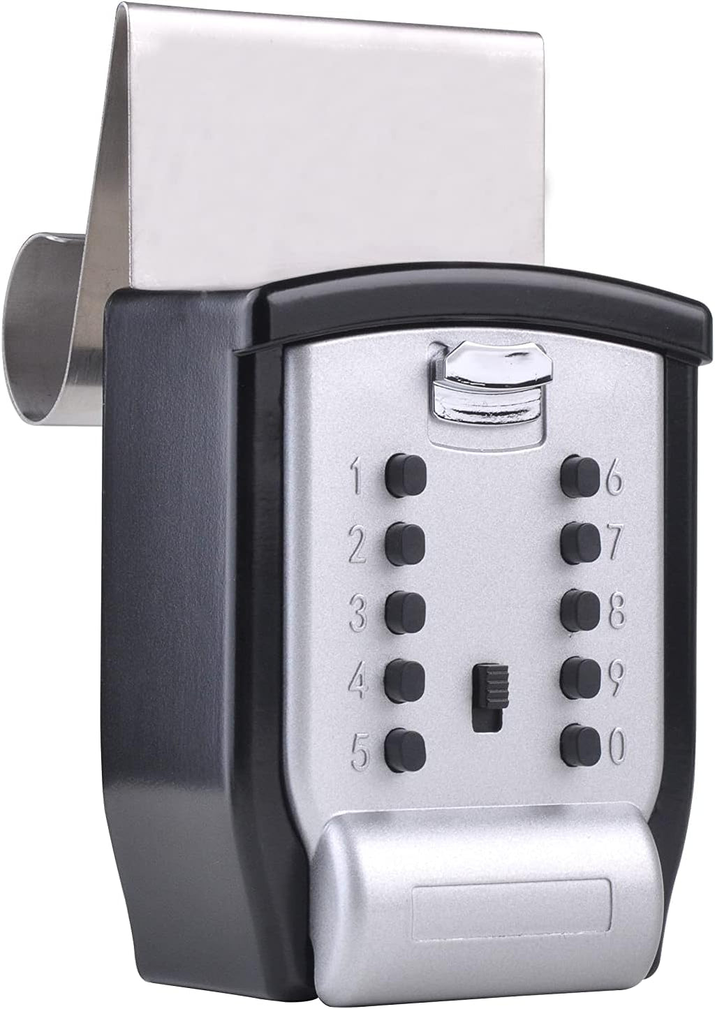 Car Window Lockbox with Protective Rubber Cover, Holds 1-5 Keys A826