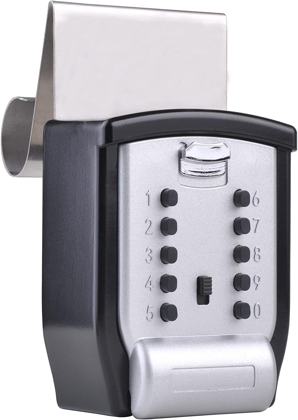 Car Window Lockbox with Protective Rubber Cover, Holds 1-5 Keys A826