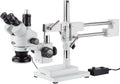 7X-45X Simul-Focal Stereo Zoom Microscope on Dual Arm Boom Stand with 144-LED Ring Light L6332