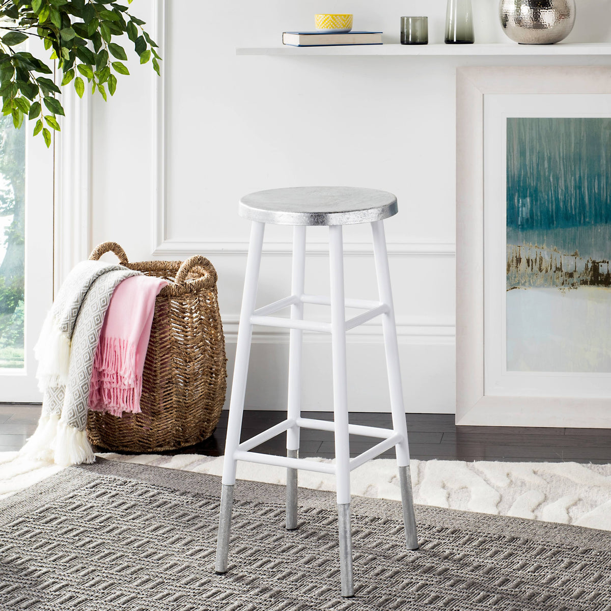 White Dipped Bar Stool L424836