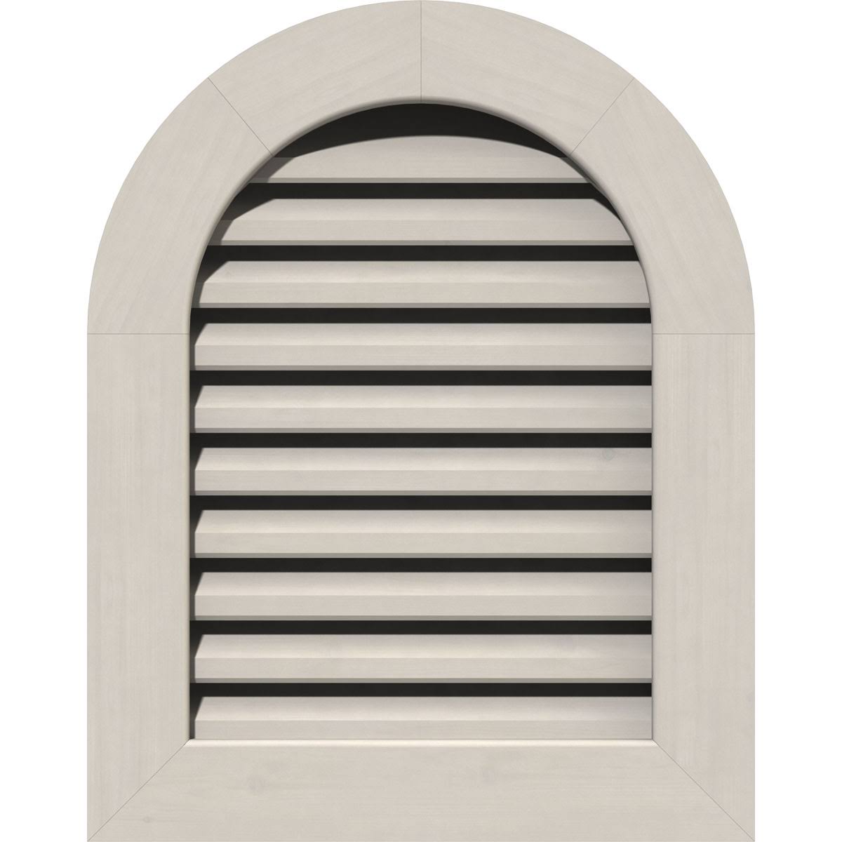 26 inch Round Top Gable Vent, Primed Western Red Cedar F998