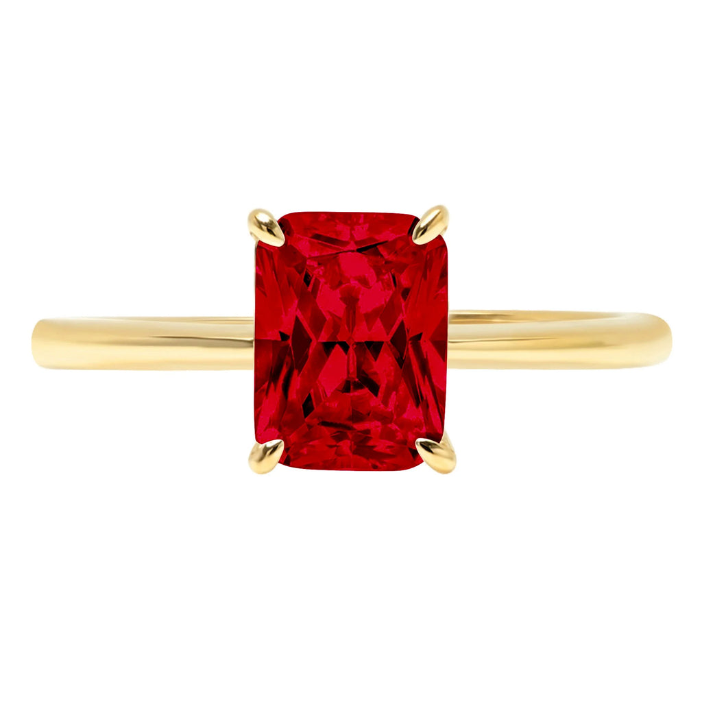18K Yellow Gold Solitaire Ring E9483