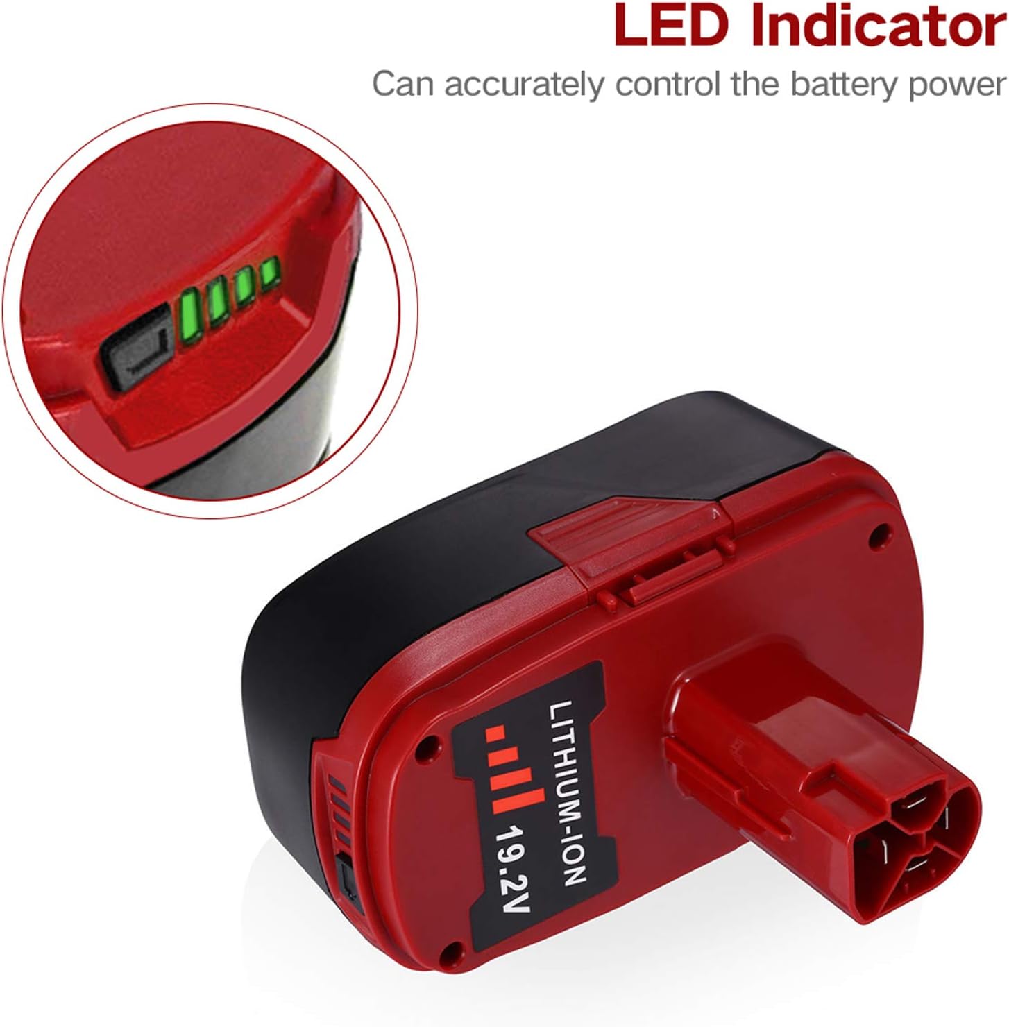 2 Packs 6.0Ah 19.2V Lithium-ion Battery H57412