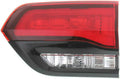 Tail Light Inner Passenger Side with Bulbs Black Housing E7605