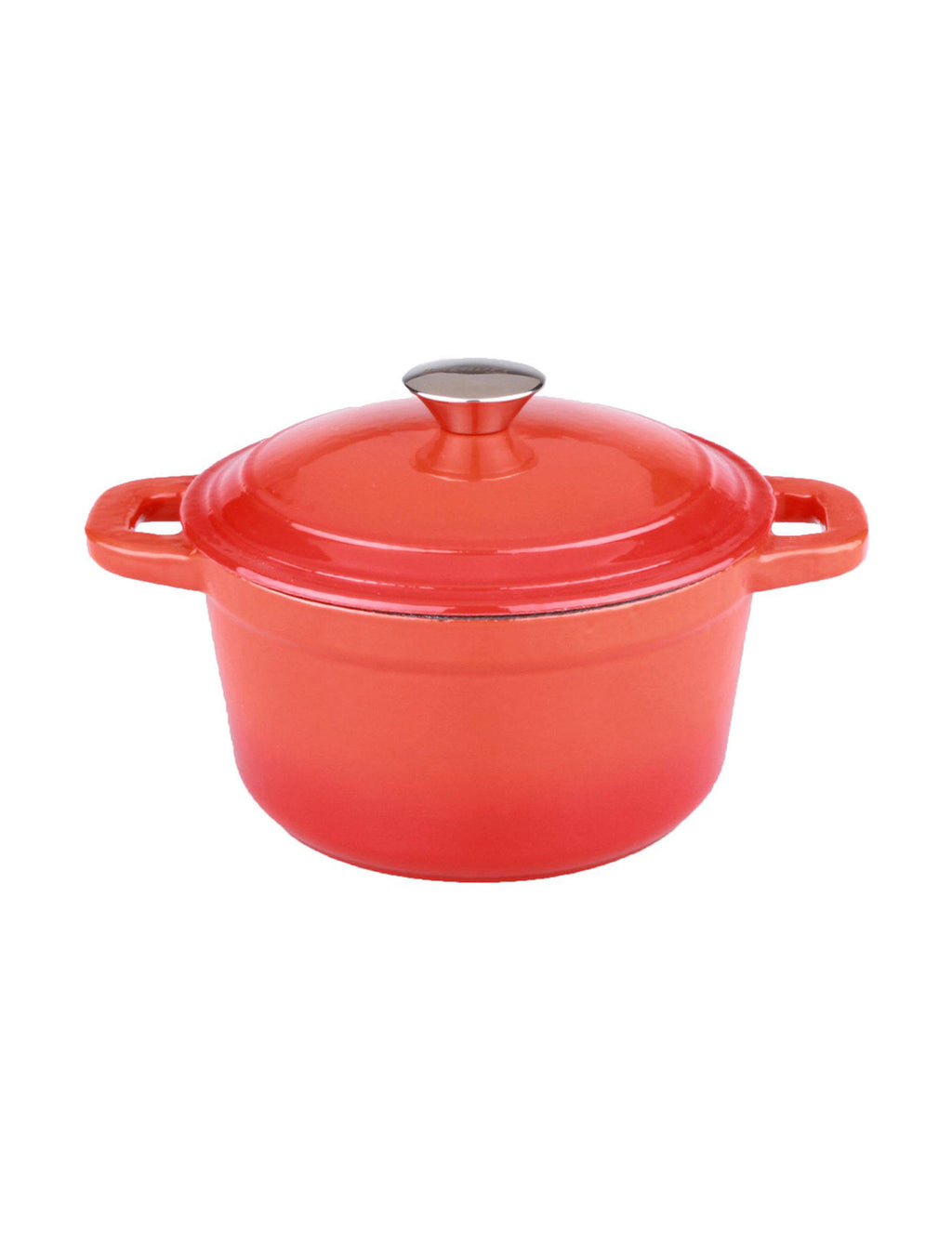 Orange 7 qt Cast Iron Covered Casserole A8404