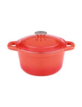 Orange 7 qt Cast Iron Covered Casserole A8404