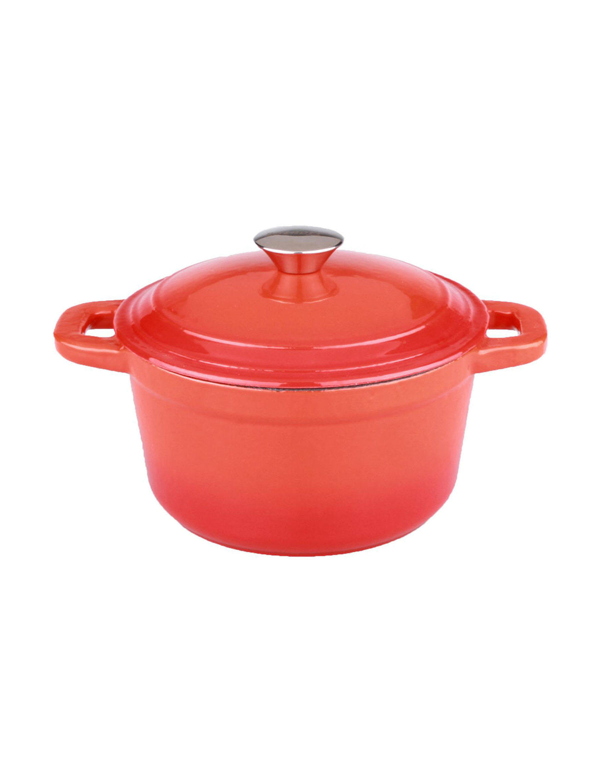 Orange 7 qt Cast Iron Covered Casserole A8404