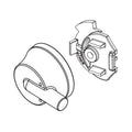 Stainless Temperature Cap and Knob T452
