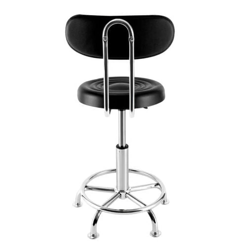 Hydraulic Height-Adjustable Leather Garage Stool A2611