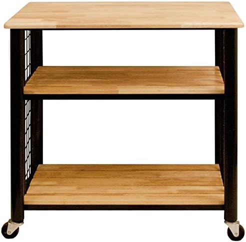 Contemporary Kitchen Cart in Black T182957