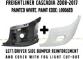 White Painted Bumper Left Side Reinforcement & Cover With Cut-Out I348