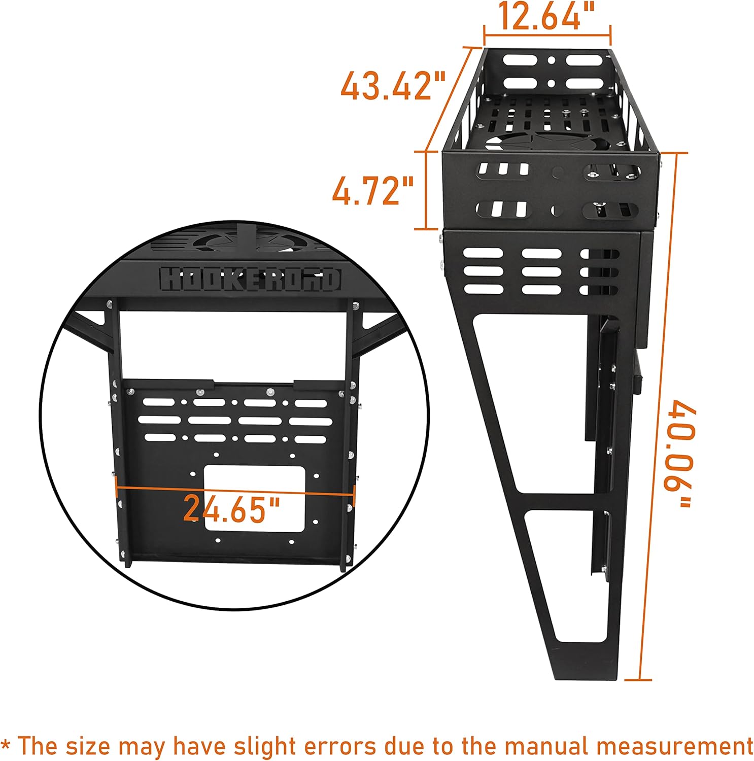 Tailgate Basket Rear Cargo Rack System with Reinforced Tailgate Hinge Kit R9929