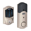 Satin Nickel Touchscreen Deadbolt with Alarm V8240