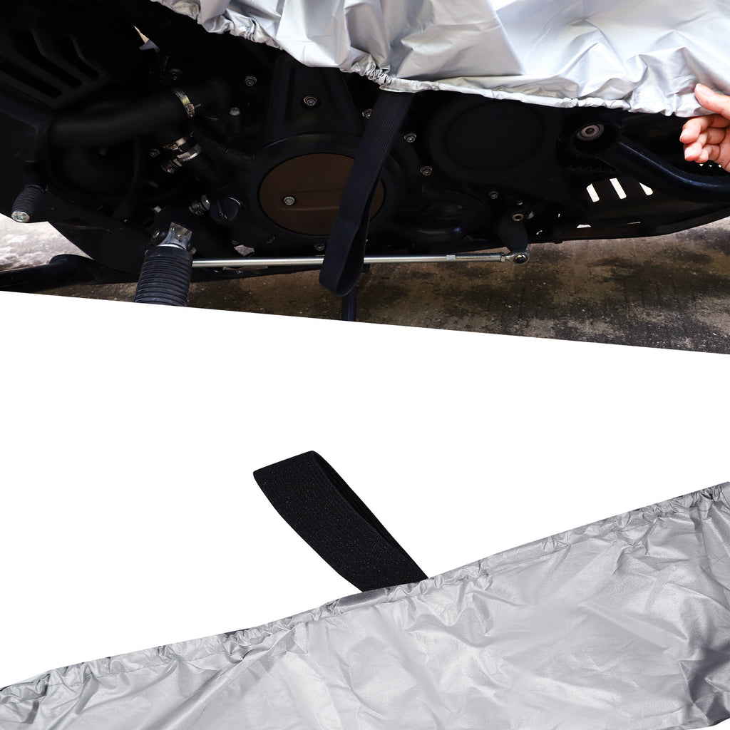 Silver Tone Universal Half Cover Motorcycle Cover M95159