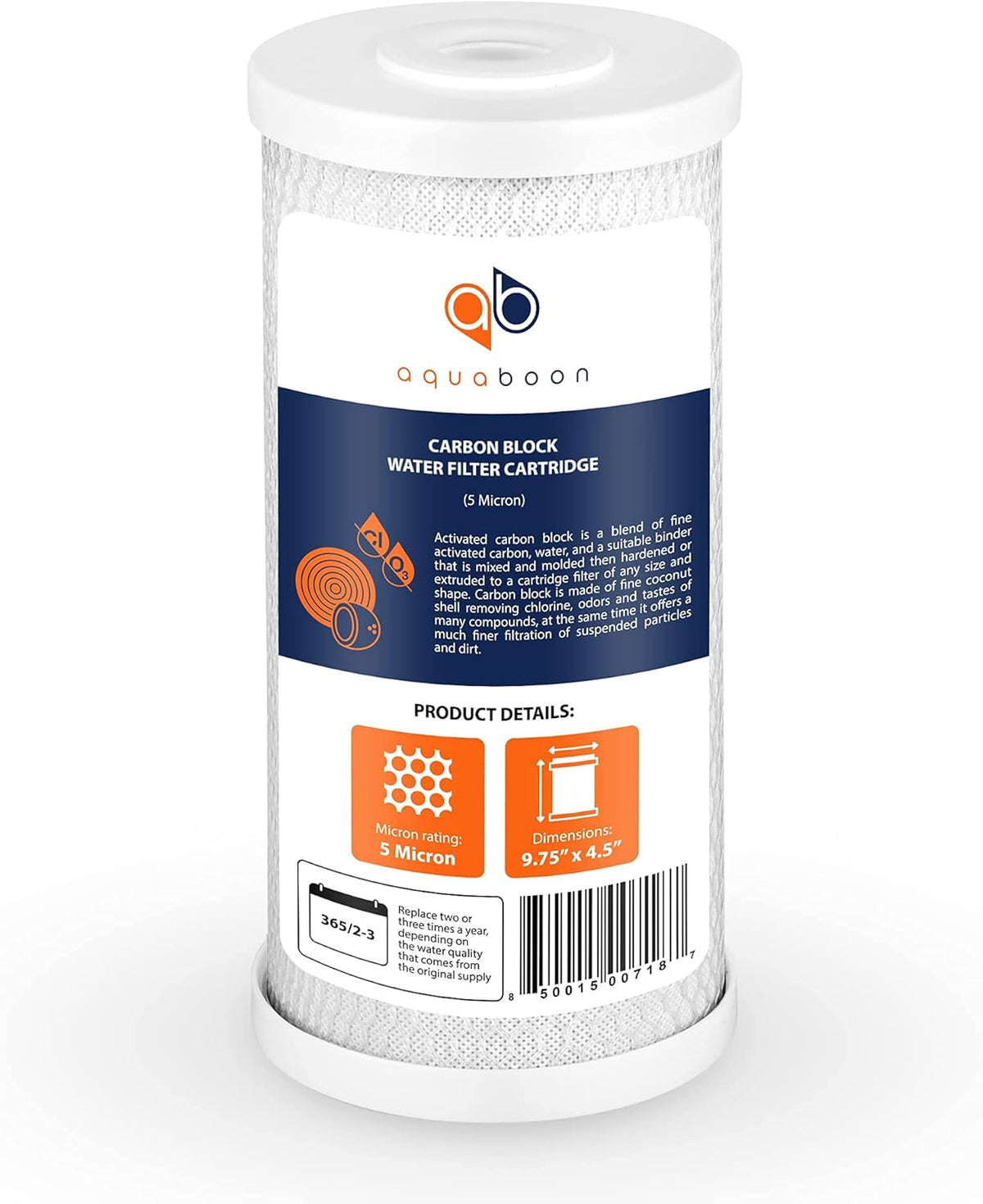 5 Micron 10 x 4.5 CTO Carbon Block & Sediment Replacement Filter Cartridges Set 8 pack M231
