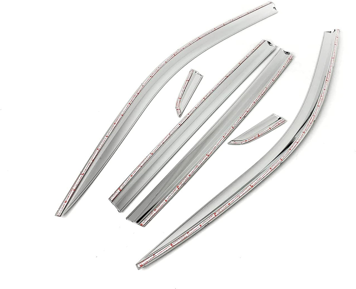 Chrome Side Window Vent Visor 6 Piece Set R4532