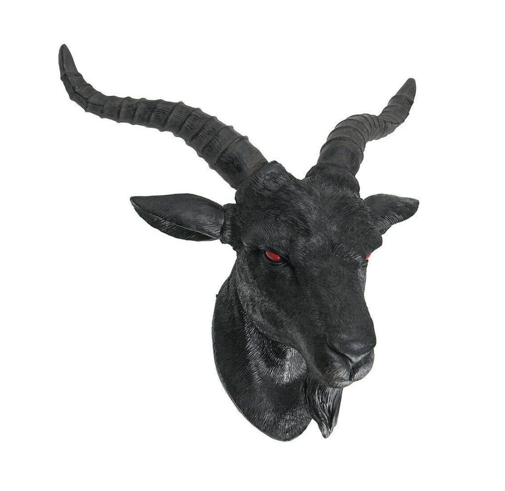 Black Baphomet Goat Head Wall Hanging Decor U177216