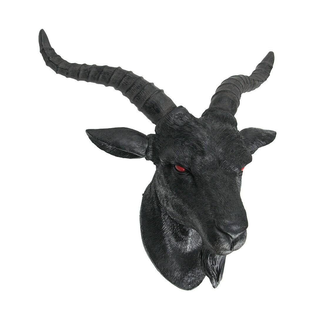 Black Baphomet Goat Head Wall Hanging Decor U177216