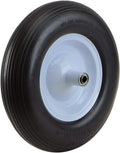 16" Flat-Free Solid Wheelbarrow Cart Wagon Non Flat Ribbed Tire 5/8" Bore Pack of 2 Y364