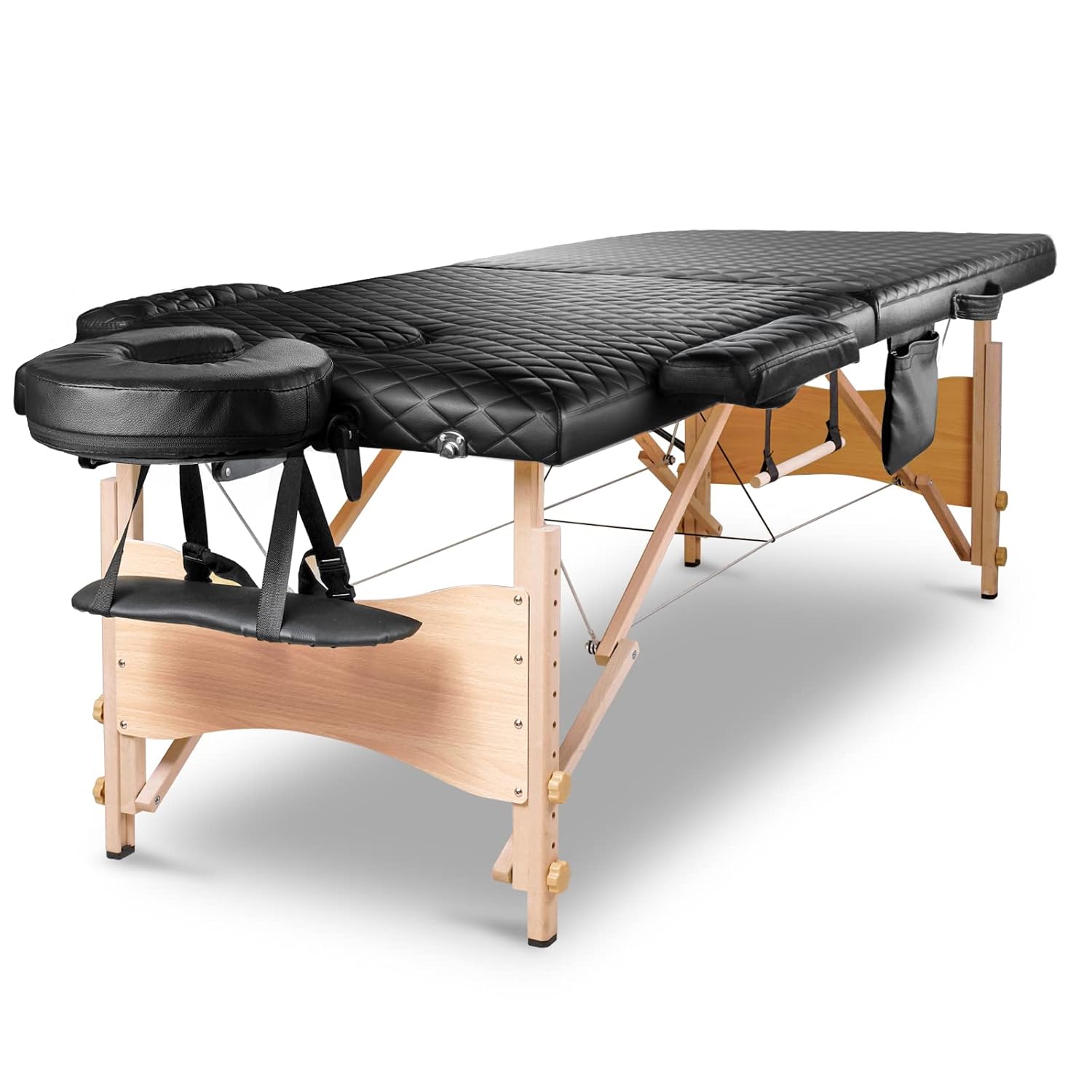 Portable Bi-Fold Memory Foam Massage Table with Carrying Case Y967