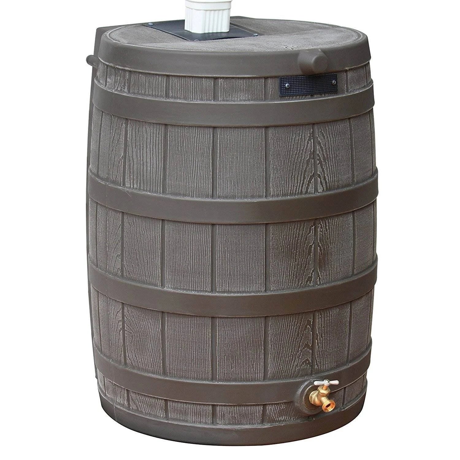50 Gallon Plastic Rain Barrel with Brass Spigot (5 Pack) Q48465