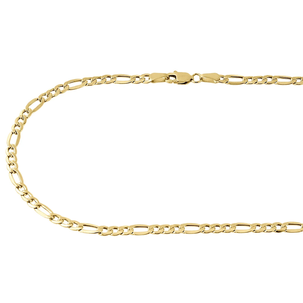 14K Yellow Gold Figaro Link Chain Necklace 24 Inch G6333