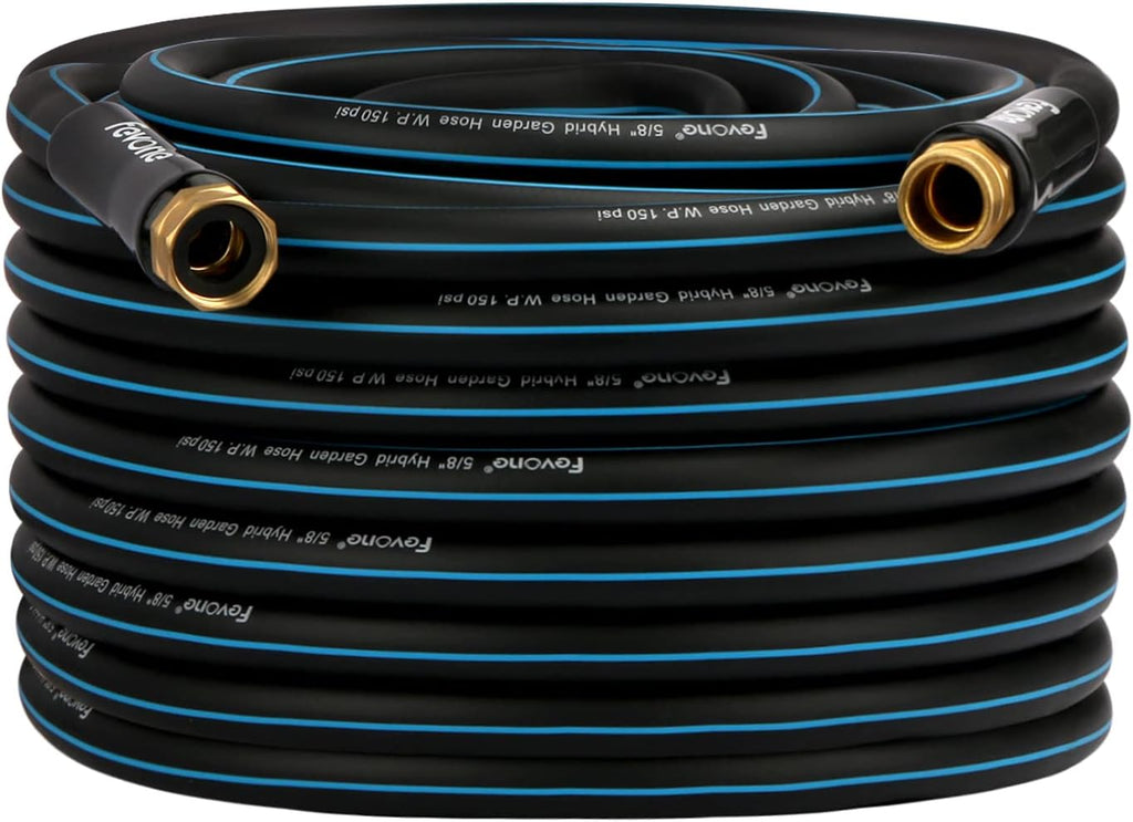 100 ft Heavy Duty Hybrid Garden Hose with 3/4 Brass Fittings G1622