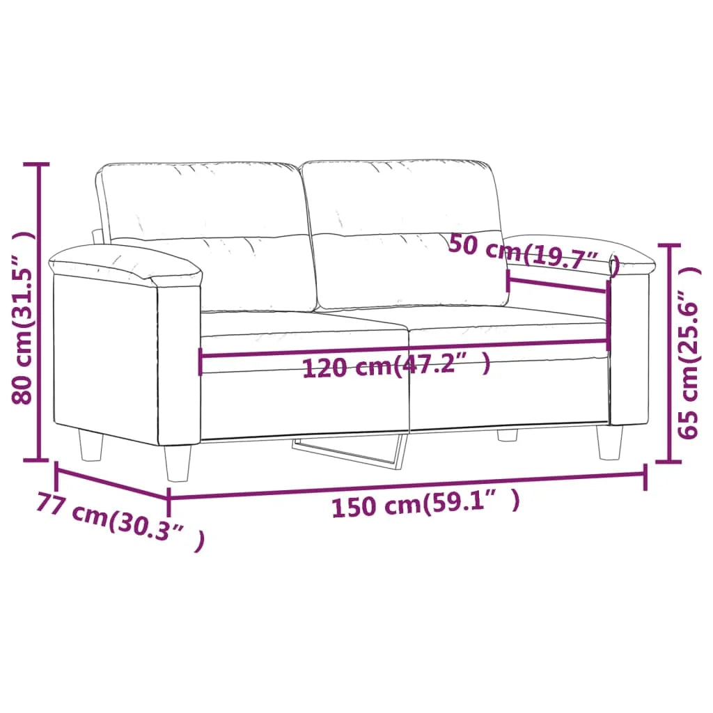 Black Faux Leather 2-Seater Sofa T81014