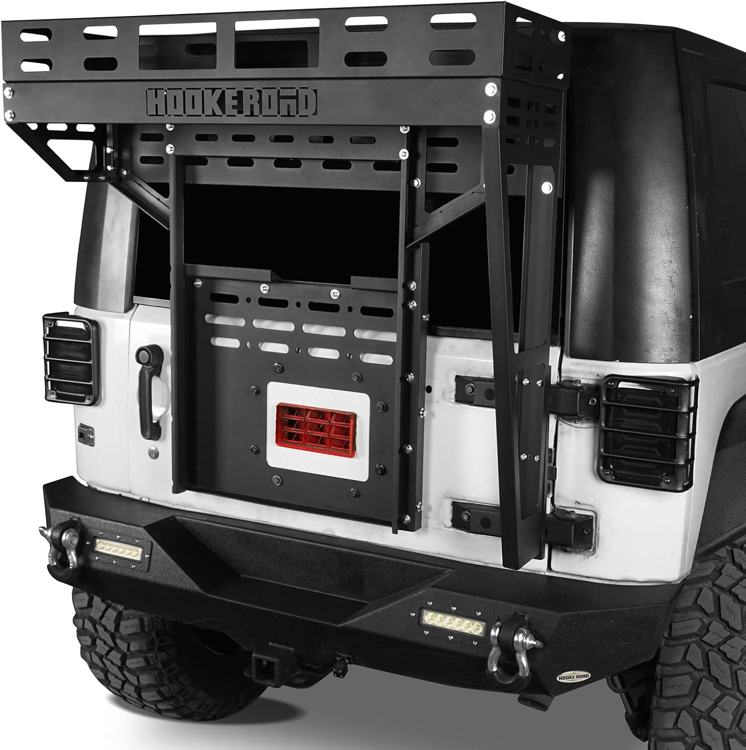 Tailgate Basket Rear Cargo Rack System with Reinforced Tailgate Hinge Kit R9929