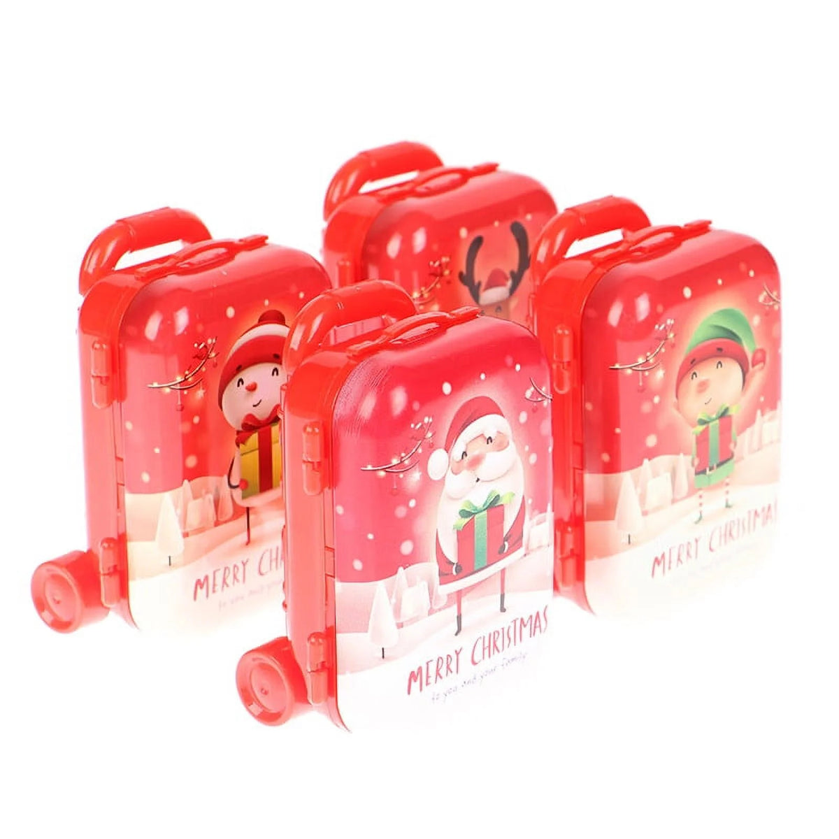 Mini Christmas Suitcase Dollhouse Decor S4750