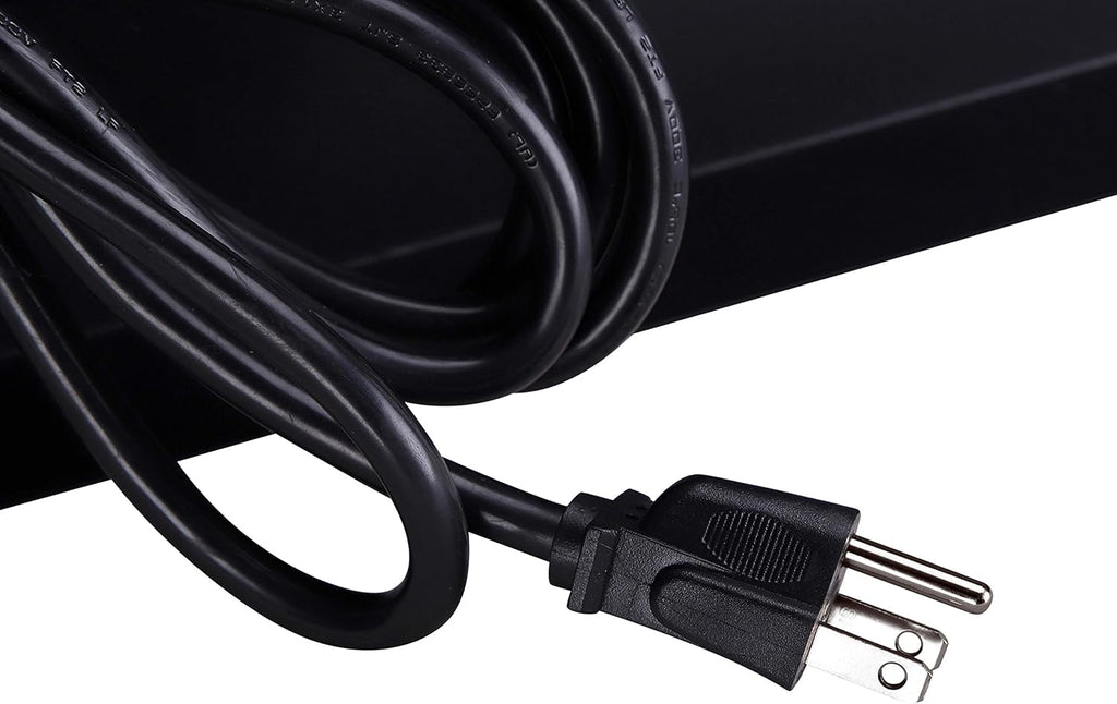 Black Dual Monitor Stand with AC Power Supply & USB 2.0 Charging J8549