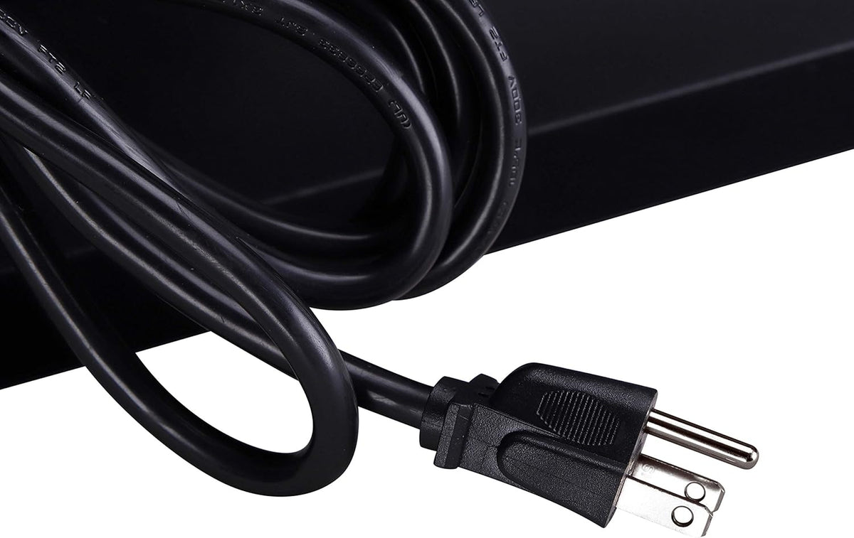Black Dual Monitor Stand with AC Power Supply & USB 2.0 Charging J8549