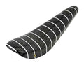 Black Vinyl Banana Seat with Silver Stripes M248