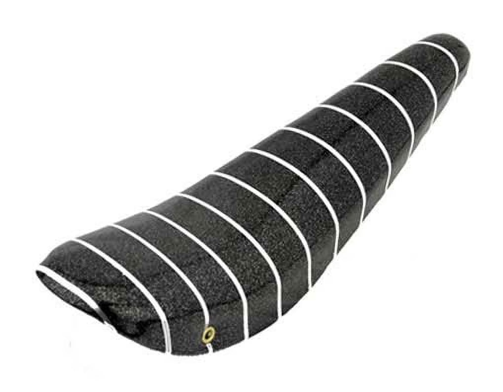 Black Vinyl Banana Seat with Silver Stripes M248