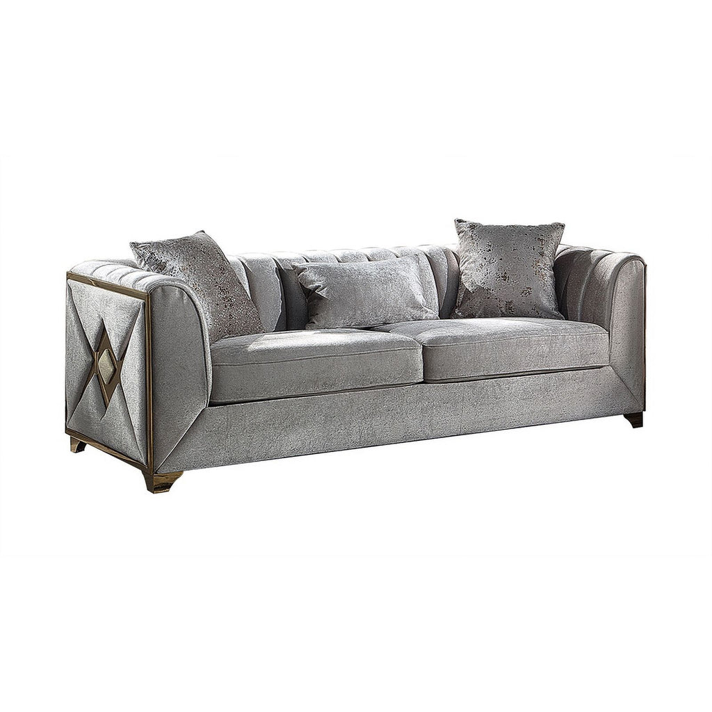3 PC Living Room Set Made with Wood in Cream Color T77559